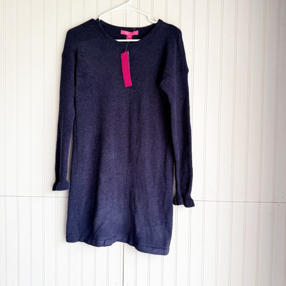 Lilly Pulitzer Size XXS Long Sleeve Gallen Sweater Dress In True Navy NEW! - Picture 2 of 7